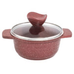قابلمه چدن گرانیت سایز 16 رنگ زرشکی - تصویر 3