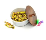 شکلات خوری چینی با درب چوبی ( بدون جعبه ) - تصویر 3