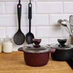 قابلمه چدن گرانیت سایز 16 رنگ زرشکی