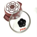 قابلمه چدن گرانیت سایز 16 رنگ زرشکی - تصویر 2