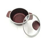 قابلمه چدن گرانیت سایز 16 رنگ زرشکی - تصویر 2