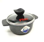 قابلمه چدن گرانیت سایز 16 رنگ نقره ای