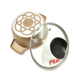 قابلمه چدن گرانیت سایز 16 رنگ طلایی - تصویر 2