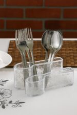 جای قاشق چنگال شفاف پلاستیکی