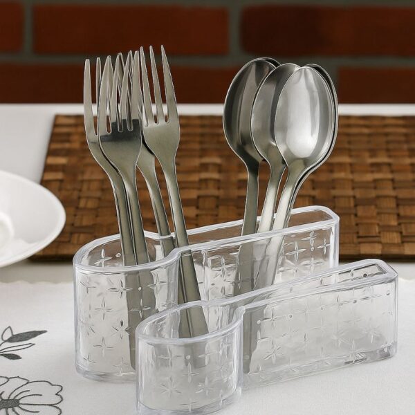 جای قاشق چنگال شفاف پلاستیکی