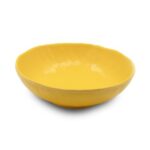 کاسه سالاد مواج بزرگ ملامین زرد 7004 - تصویر 3