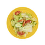 کاسه سالاد طرح حلقه بزرگ ملامین زرد 1009 - تصویر 3