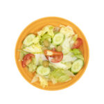 کاسه سالاد طرح حلقه بزرگ ملامین نارنجی 1009 - تصویر 2