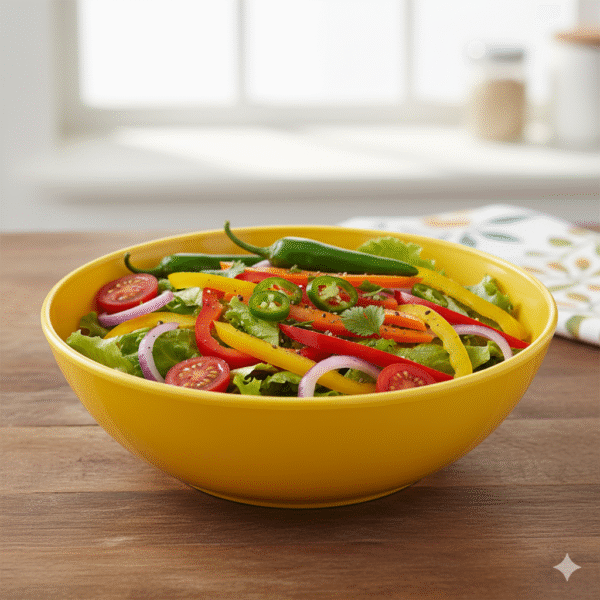 کاسه طرح لومینارک بزرگ ملامین زرد 1706