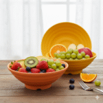 کاسه سالاد طرح حلقه بزرگ ملامین نارنجی 1009