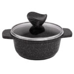 قابلمه چدن گرانیت سایز 16 رنگ نقره ای - تصویر 3